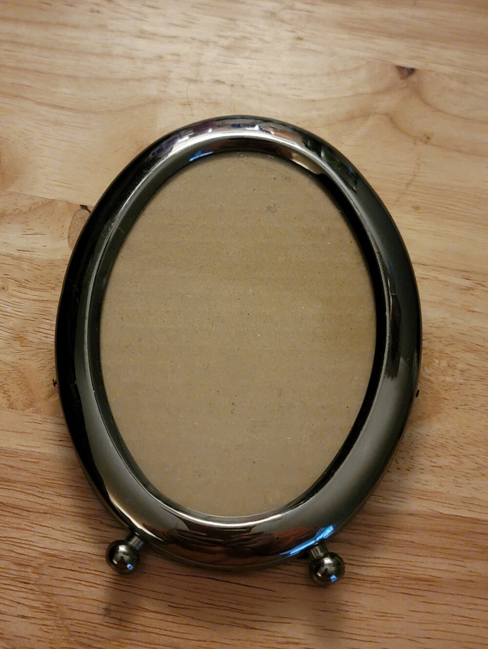 Polished Oval Tabletop Mirror